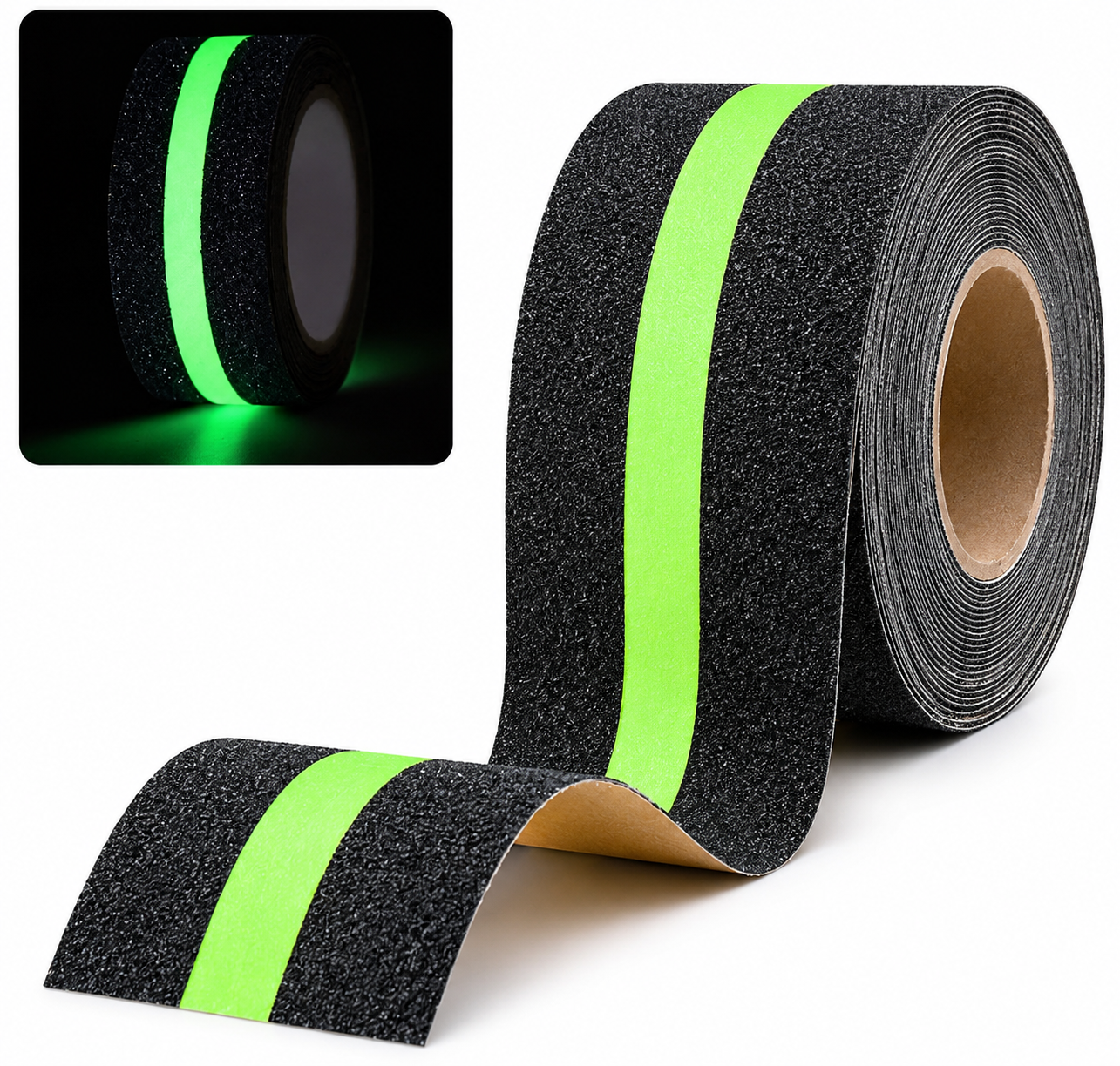 Glow in the Dark Anti-Slip Safety Grip Tape Roll | Waterproof Non-Skid Adhesive Stair Tape for Stairs, Floors, Bathroom & Outdoor Use