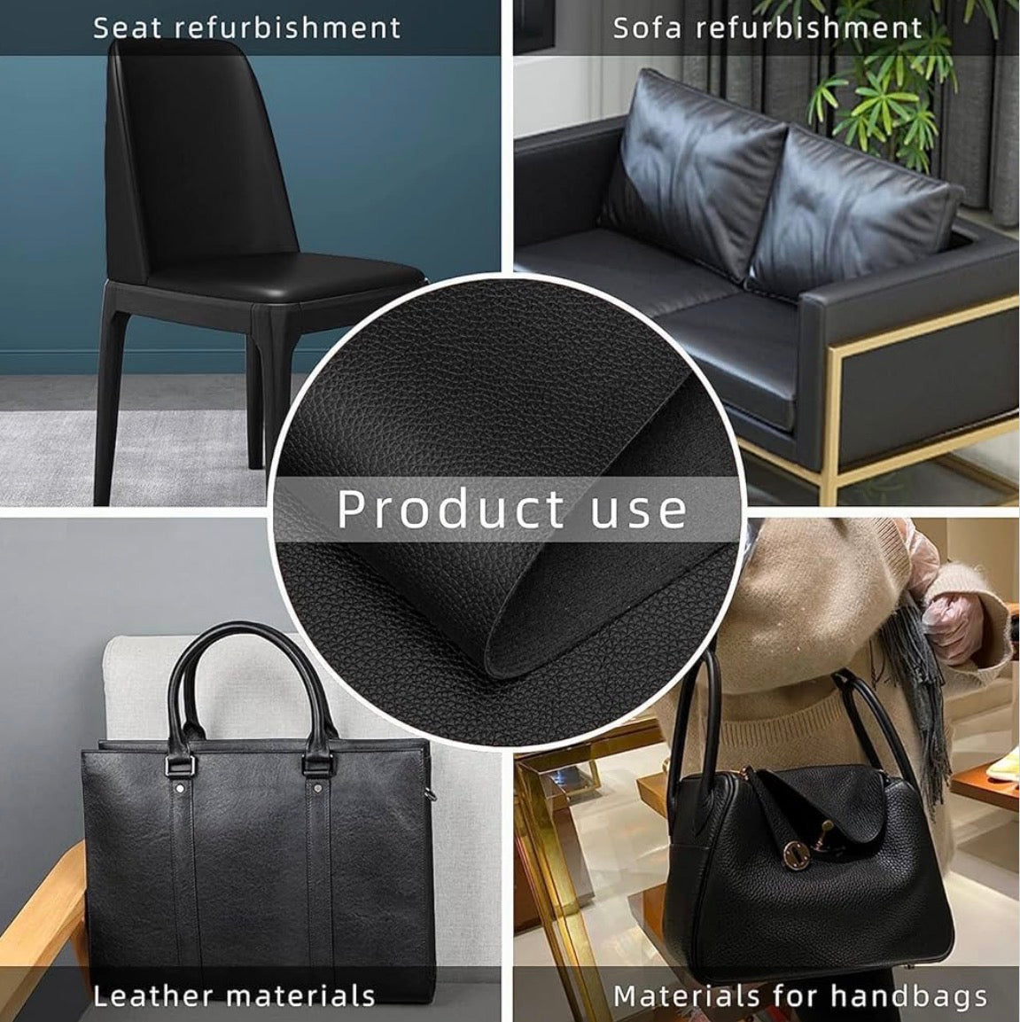 Premium Self-Adhesive Leather Repair Patch – Waterproof PU Leather Repair Tape for Sofa, Car Seats, Office Chairs, Furniture, Bags & Upholstery (Cut-to-Fit)