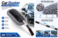 Premium Extendable Microfiber Car Duster – Soft Scratch-Free Car Cleaning Brush with Telescopic Handle for Car, SUV, Truck & Bike