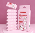 Mini Portable Wet Wipes Pack of 4| Pocket Travel Tissue | Soft & Gentle Disposable Wet Tissues | Alcohol-Free Moist Cleaning Wipes for Face, Hands & Travel