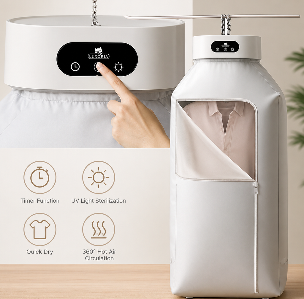Premium Portable Electric Clothes Dryer & Sterilizer | Quick Dry, UV Sterilization, Foldable Wardrobe Dryer